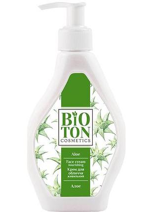 Крем для обличчя живильний bioton cosmetics алое з дозатором 350 мл