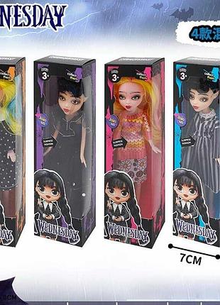Кукла lk 1423 wednesday (высота 22.5 см, съемная голова, подвижные конечности)