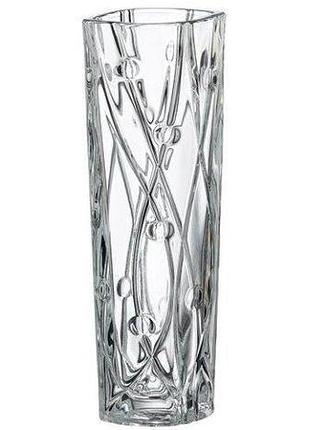Ваза для цветов стеклянная bohemia labyrinth 25.5 см
