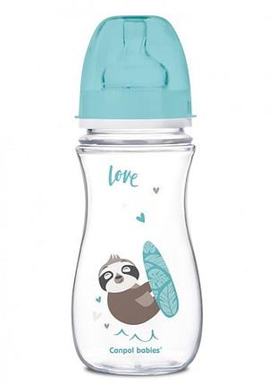 Дитяча пляшечка з широким отвором антиколікова canpol babies 35/222 blu easystart 300 мл
