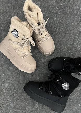 Шкіряні зимові ботінки для дівчинки