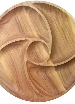 Менажница деревянная d-35 см 5 секций