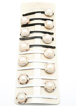 Невидимка 4-6336 с бусинкой 6 см (цена за 1 шт)