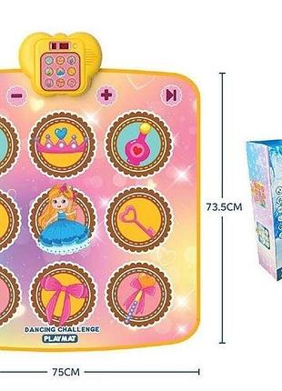 Коврик танцевальный 638-8 (озвучение на английском, на батарейках, 84 х 72 см, музыка, песни, подсветка, 5 уровней игры)