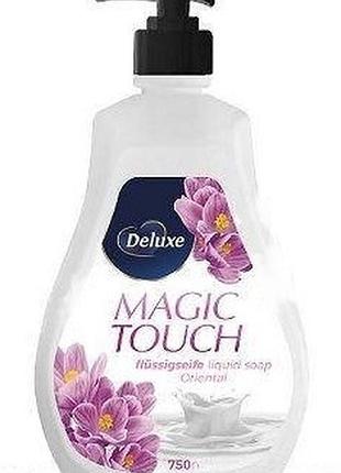Жидкое крем-мыло deluxe magic touch с дозатором 750 мл