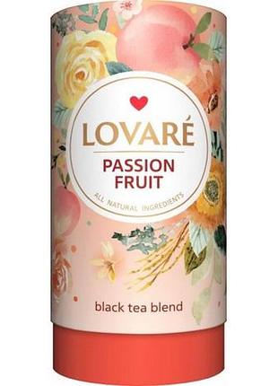 Чай черный lovare passion fruit тубус 80 г