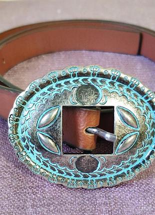 Женский ремешок, пасок с металлической застежкой под винтаж.