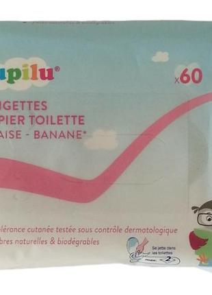 Дитячий вологий туалетний папір lupilu fraise - banane 60 шт