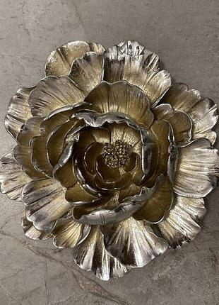 Декор на стіну квітка півонія полістоун