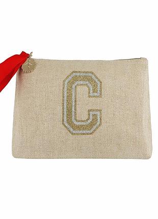 Clarins новая косметичка бежевого цвета