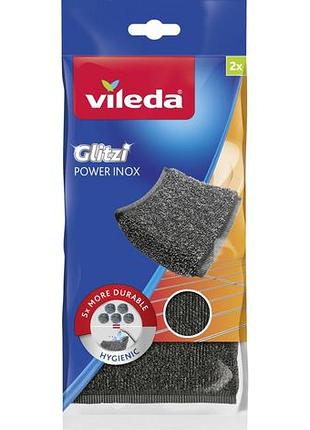 Мочалка для очистки vileda glitzi power inox 2 шт.