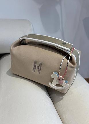 Преміальна брендова жіноча сумка косметичка ермес