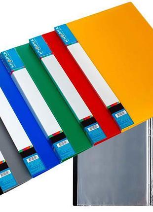 Папка пластикова з 20 файлами knopka 30602 а4 в асортименті