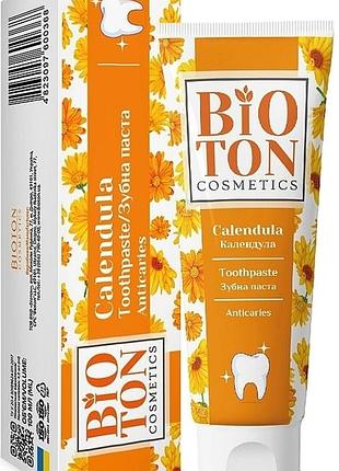 Зубная паста bioton cosmetics антикариес календула 100 мл