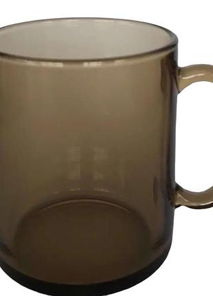 Чашка стеклянная дымчатая herbata 320 мл