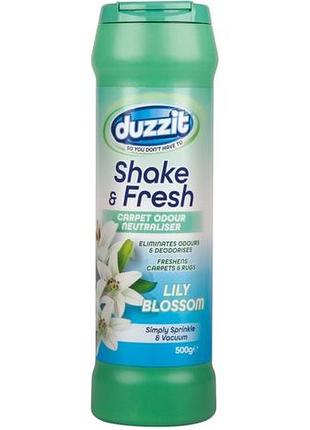 Освежитель для ковров с нейтрализацией запаха duzzit shake & fresh лилия 500 г