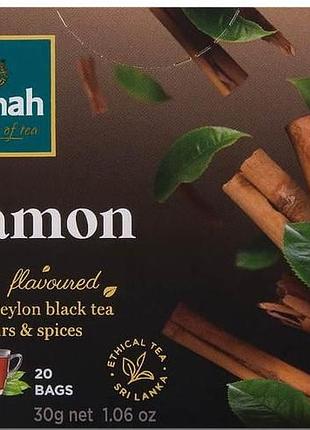 Чай черный dilmah cinnamon 20 пакетиков 30 г