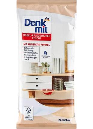 Влажные салфетки denkmit для очистки мебели 24 шт