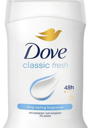 Антиперспірант стік жіночий dove classic fresh 50 мл