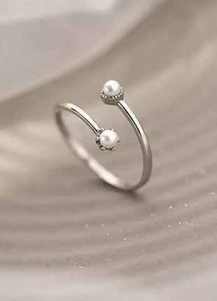 Срібна каблучка з перлинками 925