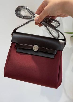 Преміальна брендова жіноча шкіряна сумка ермес хербег міні