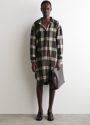 Платье рубашка из смеси шерсти cos 1316173001