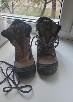 Зимние детские кожаные ботинки