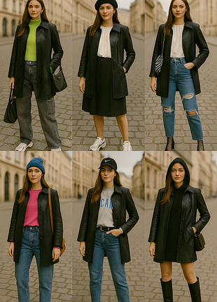 Италия 100% кожа лайковая супер стильная кожанка натуральная кожаная куртка - плащ