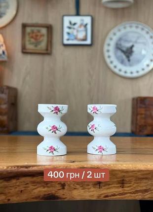 Ніжна пара свічників з трояндами 🌸