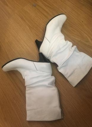 Белые сапоги зимние ботинки обмен1 фото