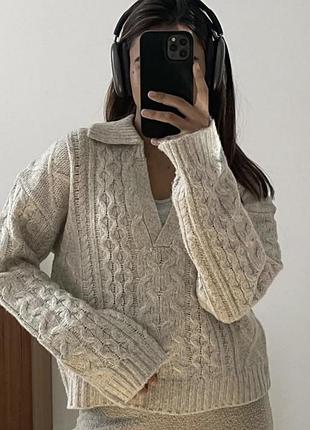 Sale 💔актуальный свитерик с воротником поло 🍂