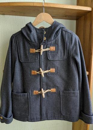 Шерстяное полупальто levi's. после химчистки, б/в 2 выхода. оф. магазин.