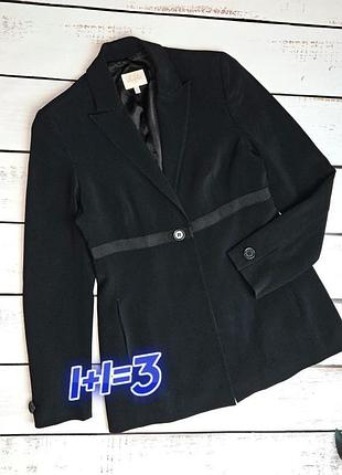 1+1=3 стильний чорний приталений жіночий піджак жакет whistles, розмір 44 - 46