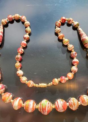 Винтажное цветное ожерелье из америкы