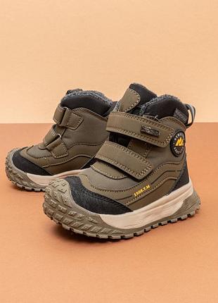 Зимняя термо обувь для мальчика хаки сапожки 23 - 28 детская зимняя термо ботинки tom.m 3171316
