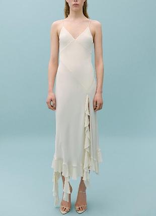 Асиметрична сукня з рюшами mango