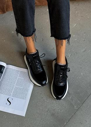 Кросівки шкіряні зима