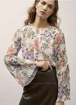 Оригинальная блуза mossimo dutti в цветочный принт vintage
