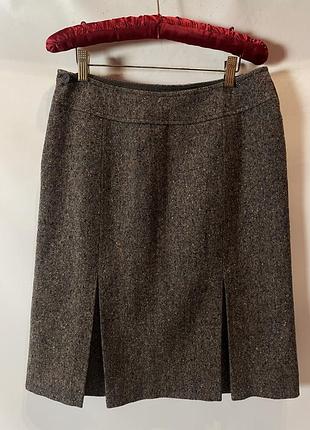 Вінтажна якісна твідова тепла вовняна спідниця oxford mood англійська класика ретро стиль