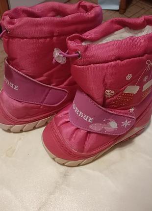 Зимние сапожки на девочку 19-20р.