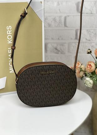 Сумка женская michael kors оригинал jet set travel medium signature logo