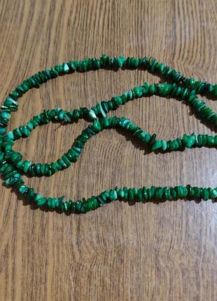 Нить натурального камня зеленый