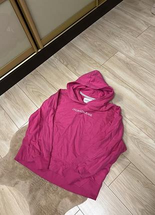 Худи calvin klein jeans. кофта женская спорт с капюшоном бренд