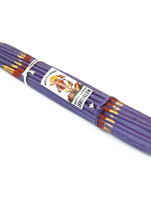 Комнатные свечи восковые пучок 33 шт сиреневые