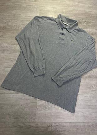 Мужская кофта лонгслив регби винтажное lacoste chemise