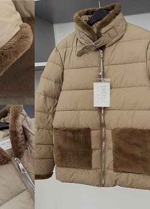 Куртка з хутряними кишенями