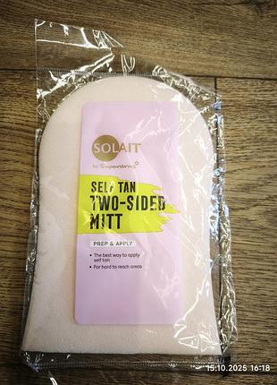 Двустороння рукавичка для  нанесення автозагару solait нова