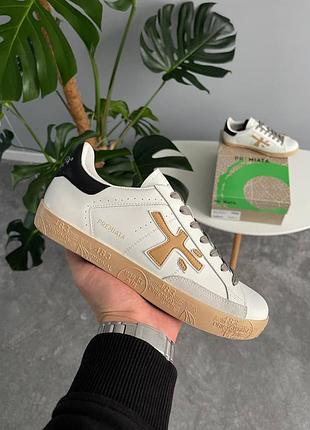 Premiata steven white black beige 3