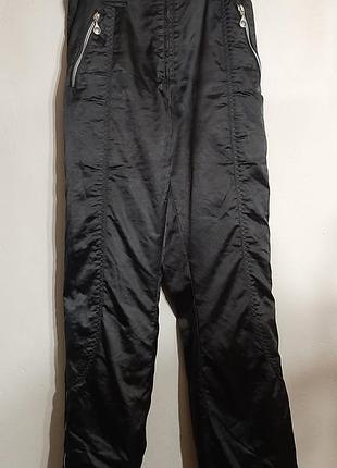 Теплые атласные женские термо брюки в виде куртки для ног, размер 42-44