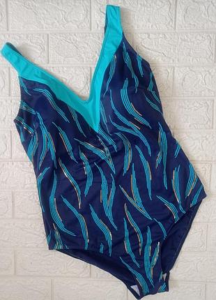 Купальник слитный синий р.54